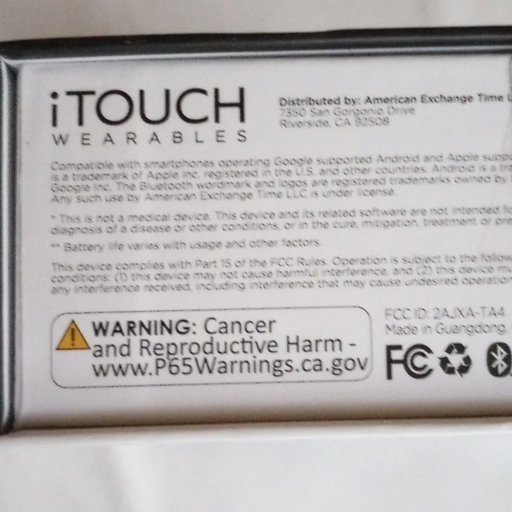 NWT iTouch Wearables Air 4 Smartwatch Black